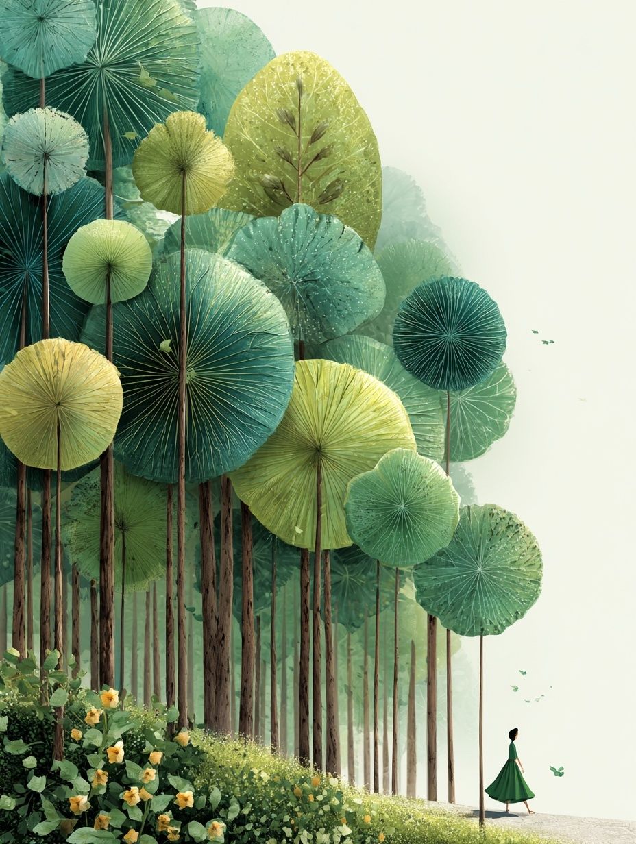 Whimsical Forest Walk — Illustration Print. poster detail