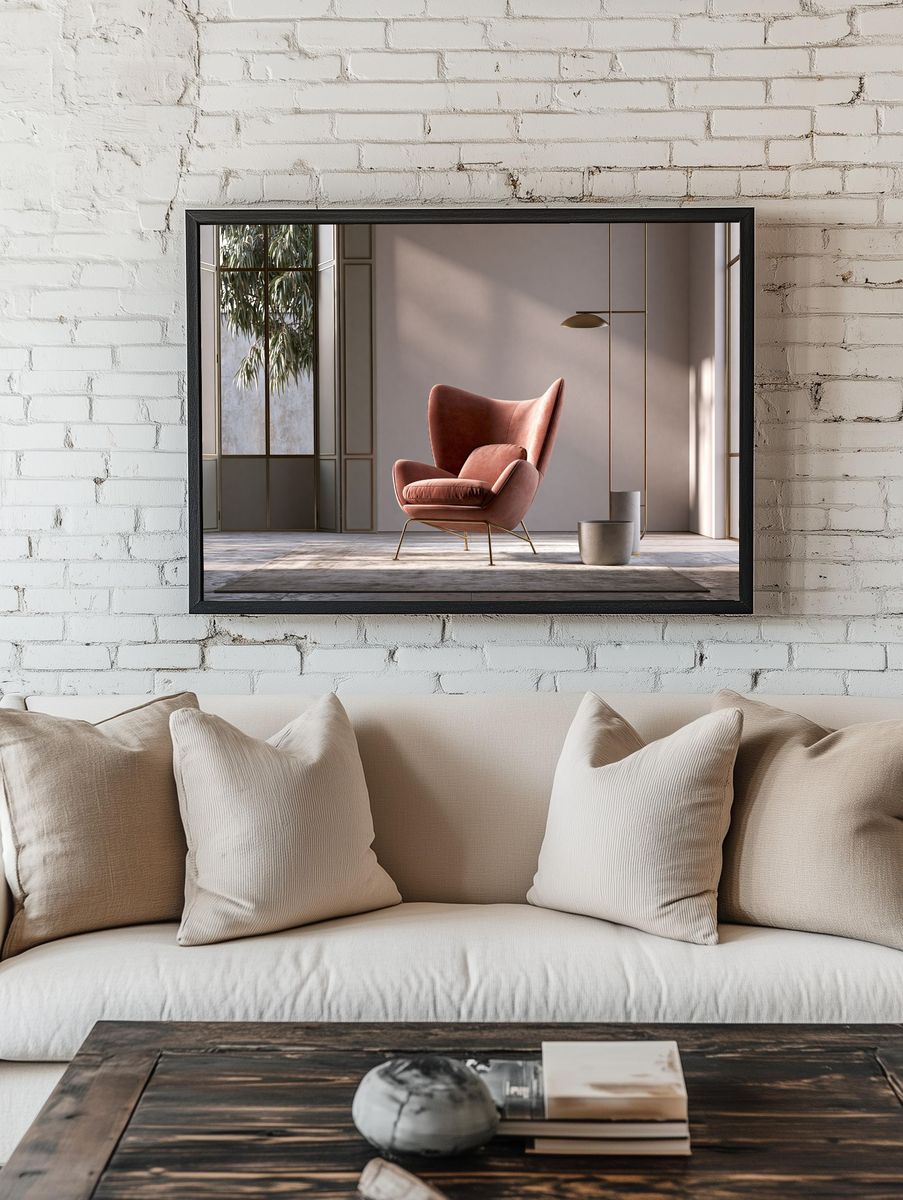 Modern Lounge Chair Interior Print. — room view 1