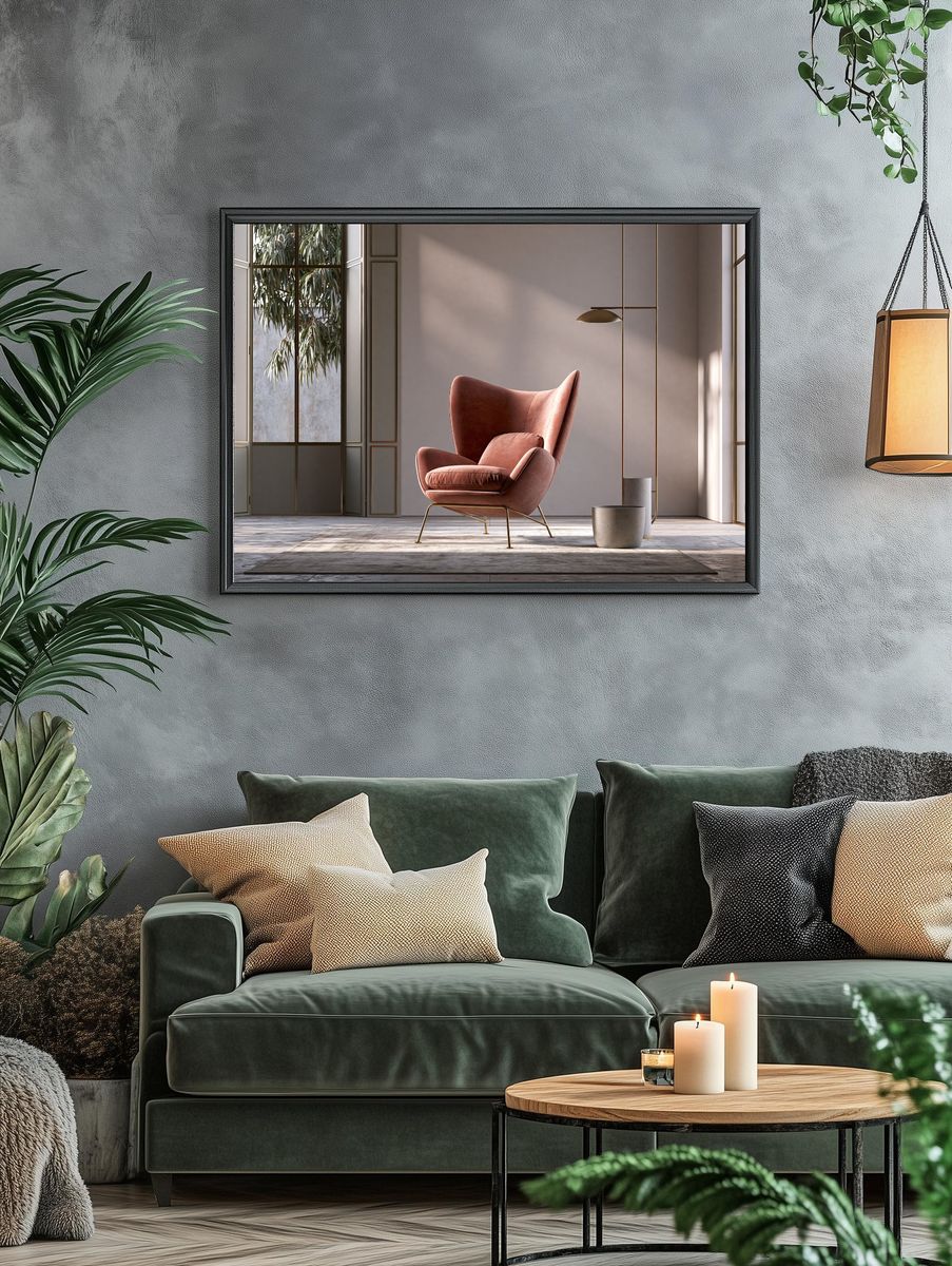 Modern Lounge Chair Interior Print. — room view 4