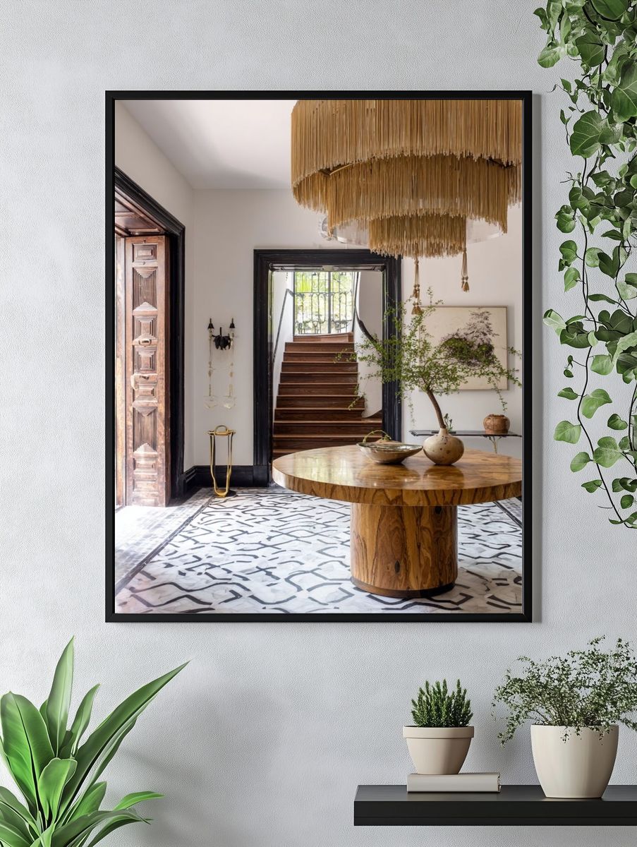Elegant Foyer Interior Photography Poster. — room view 4