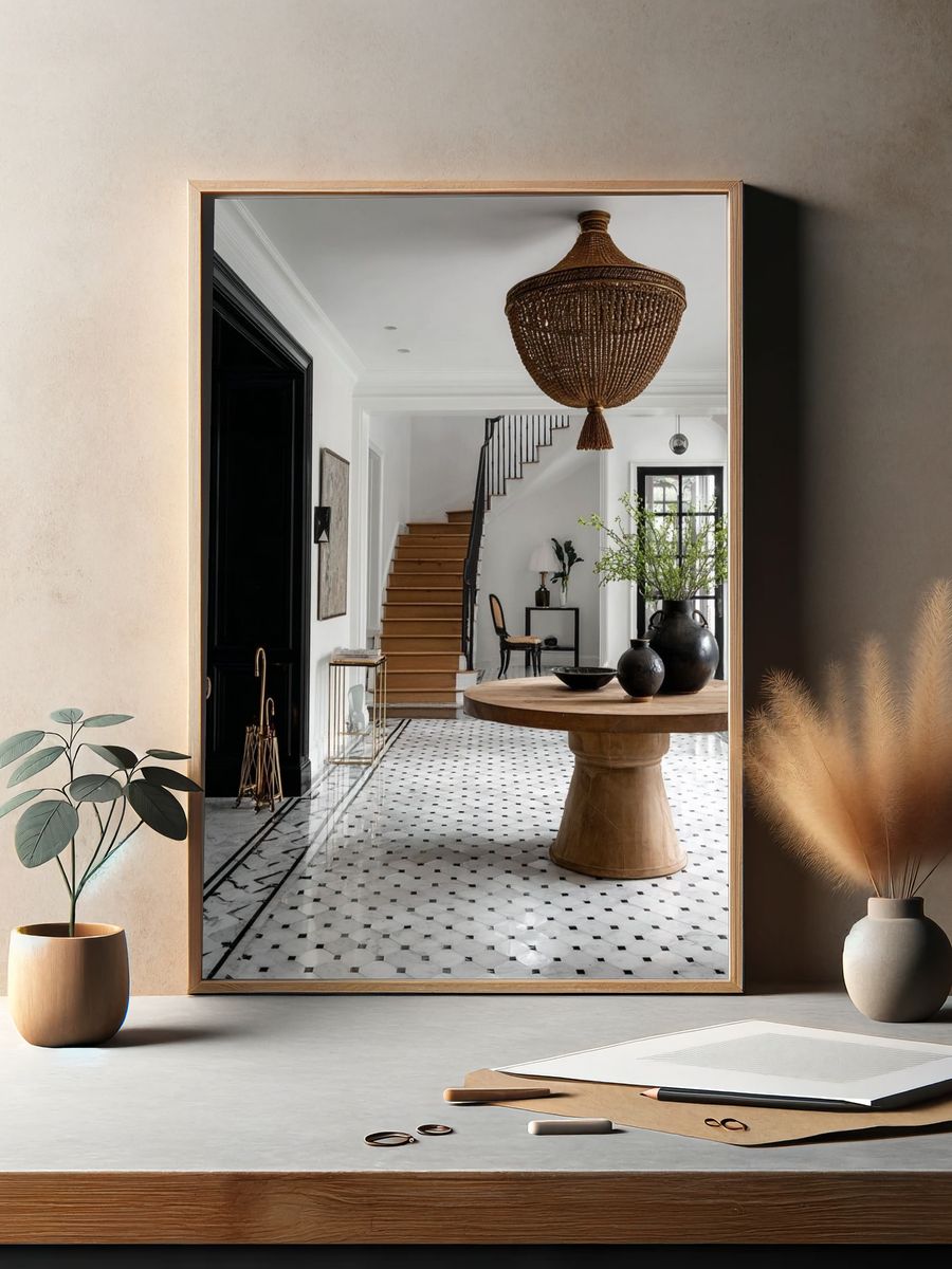 Elegant Entryway Interior Photography Poster. — room view 2