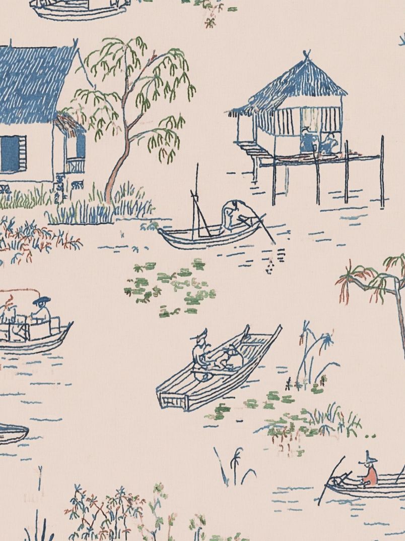 Serene River Scene — Illustration Print. poster detail