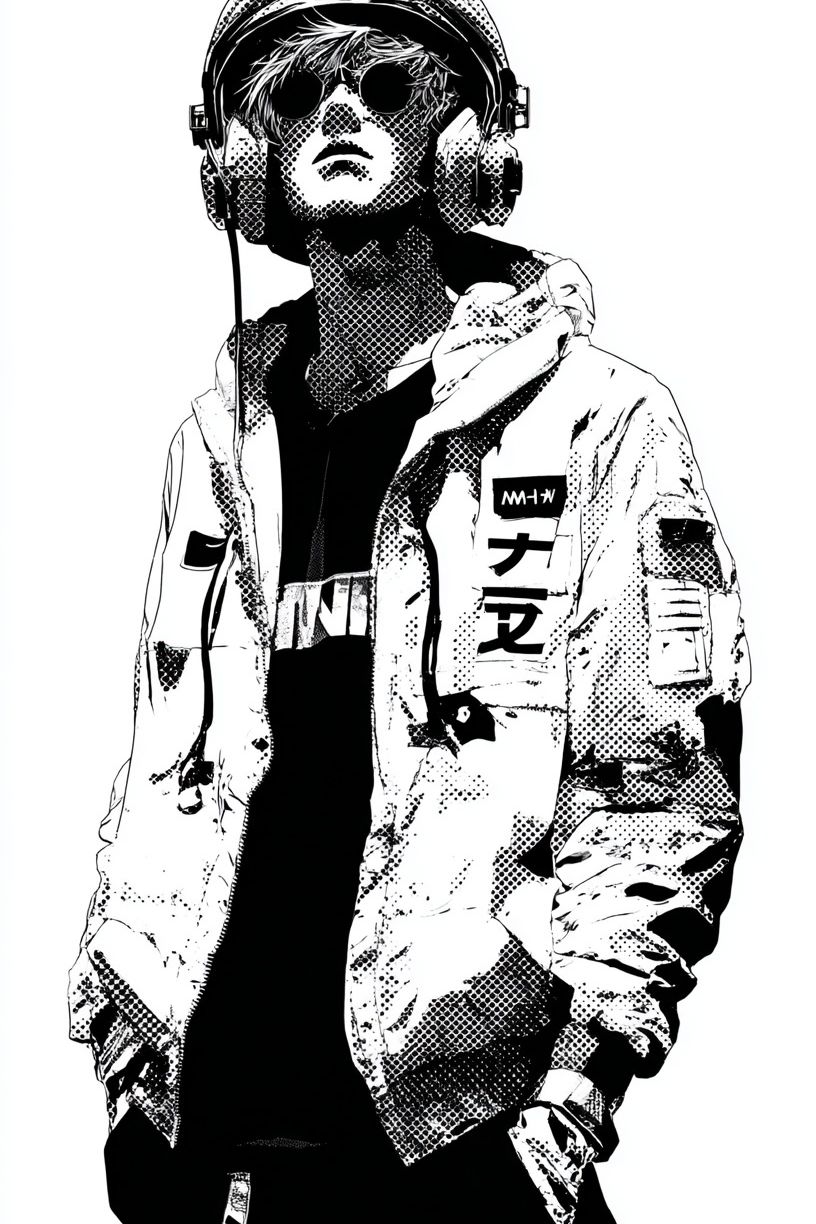 Stylish Urban Youth — Illustration Print. poster — illustration art