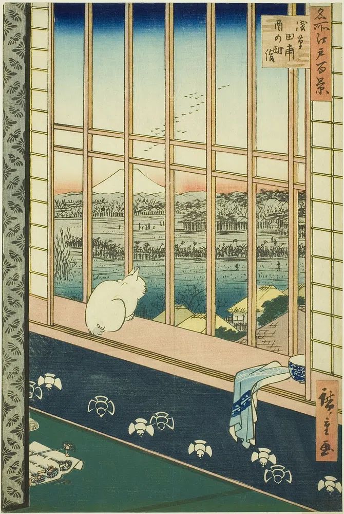 Asakusa Rice Fields by Utagawa Hiroshige — Art Print. poster — fine-art art