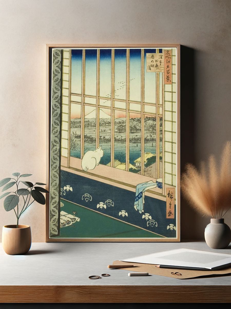 Asakusa Rice Fields by Utagawa Hiroshige — Art Print. — room view 2