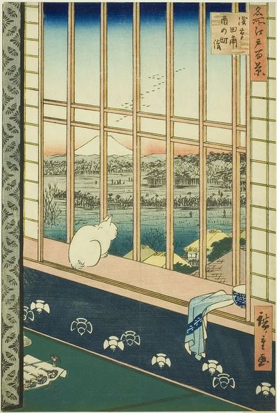 Asakusa Rice Fields by Utagawa Hiroshige — Art Print. poster