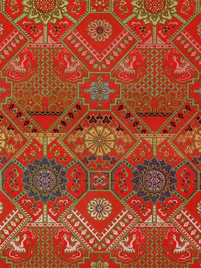 Red Japanese flower background. Remixed. poster
