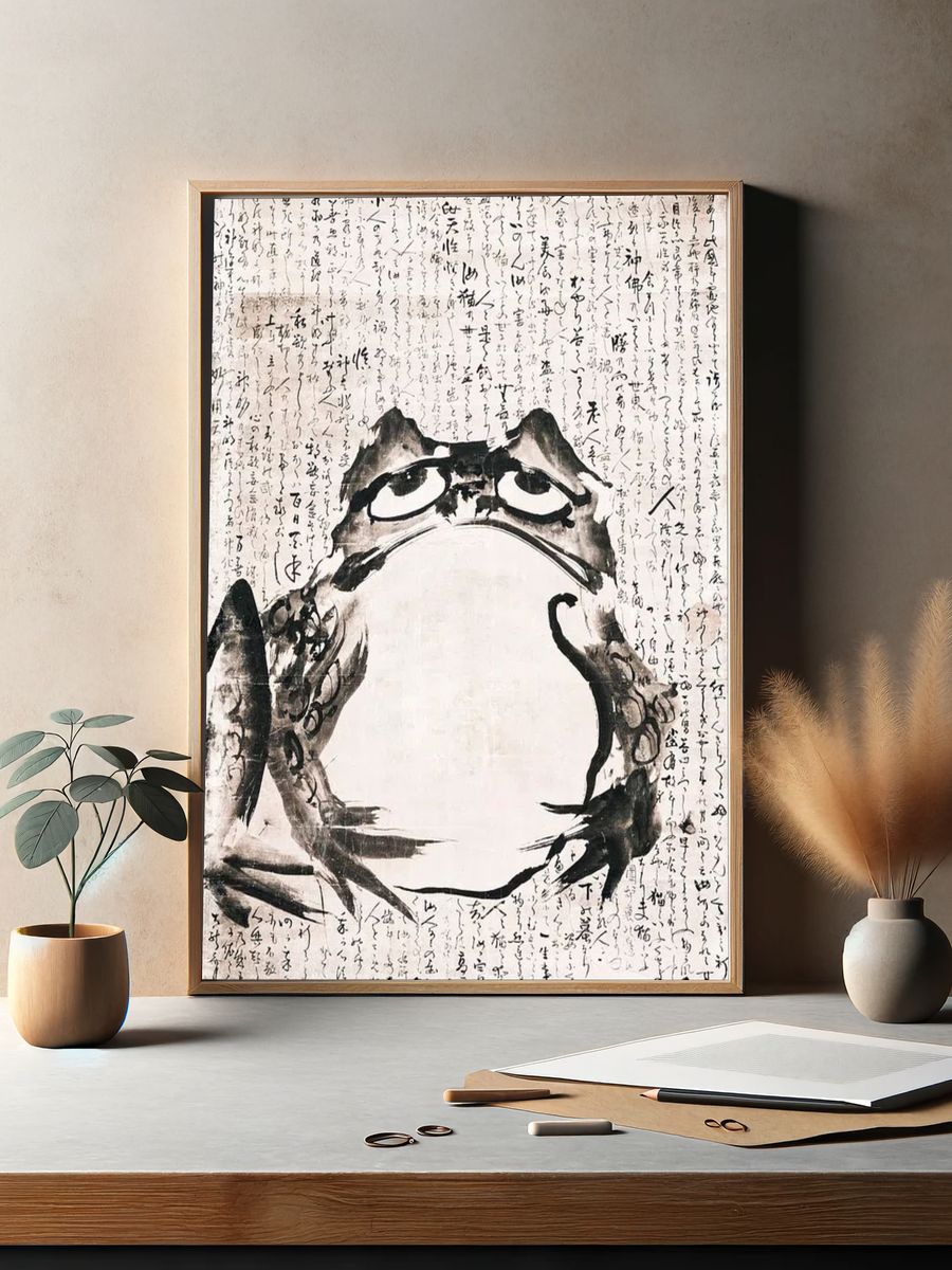 Japanese Frog — Vintage Print. — room view 2