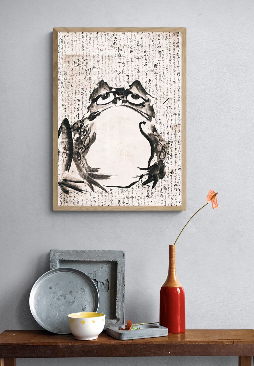 Japanese Frog — Vintage Print. — room view 3
