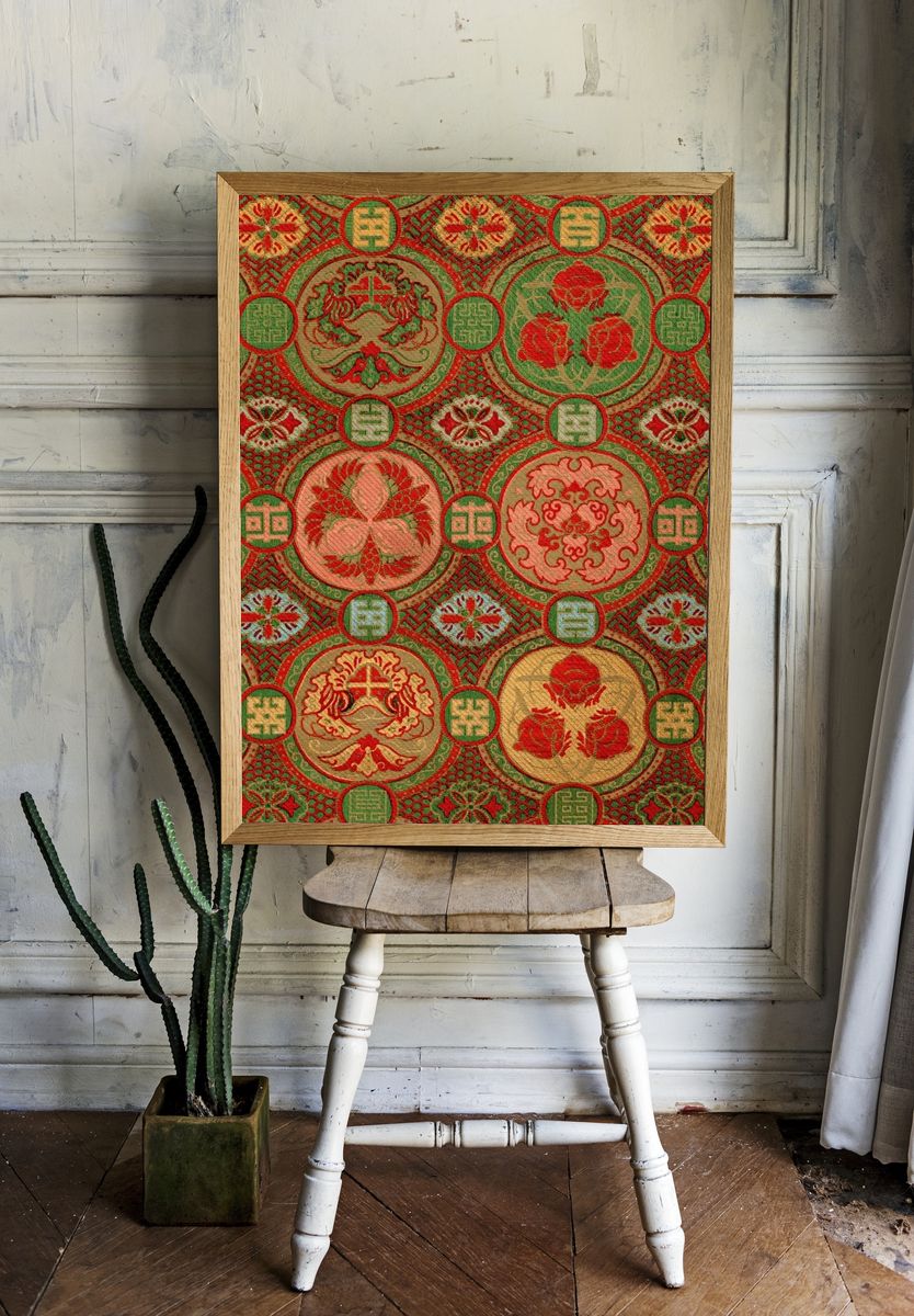 Traditional Japanese flower background. Remixed. — room view 1