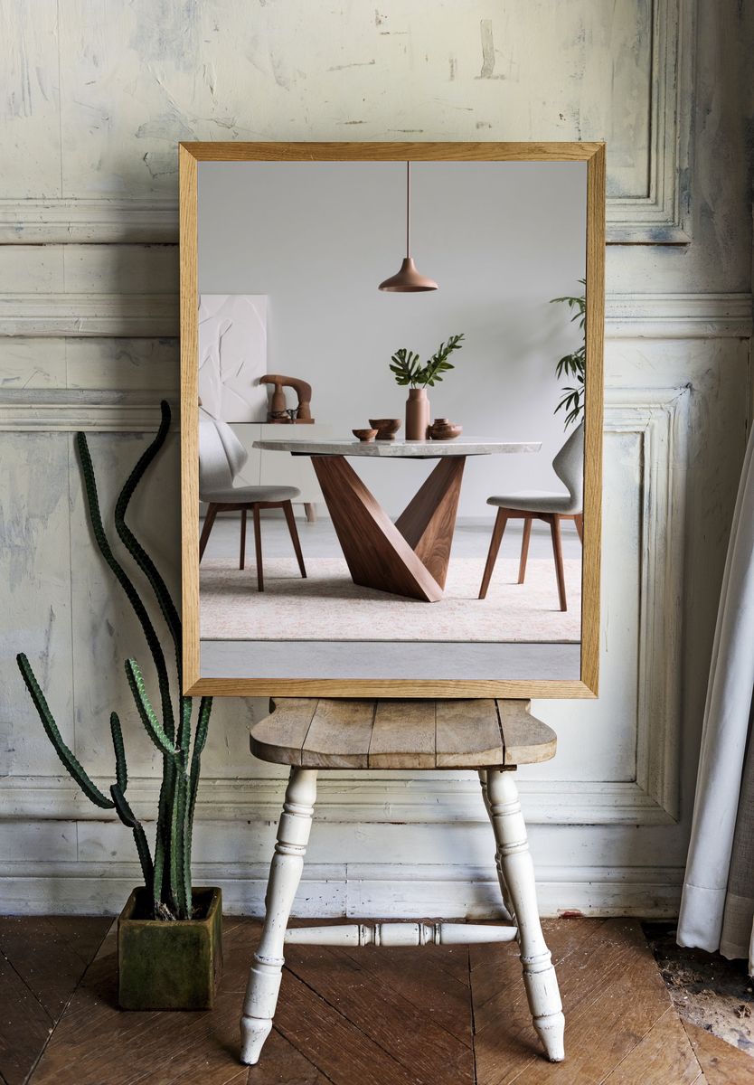 Japandi Dining Room Photography Poster. — room view 1