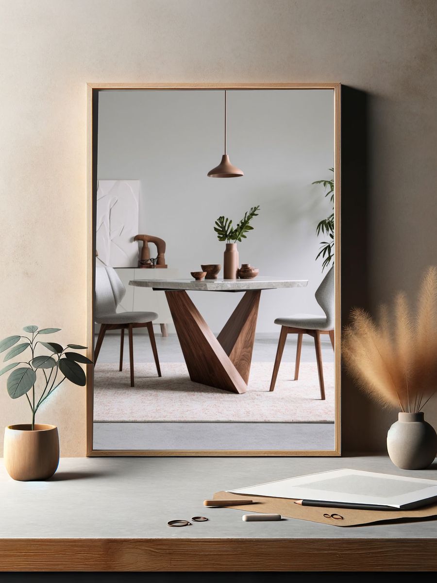 Japandi Dining Room Photography Poster. — room view 2