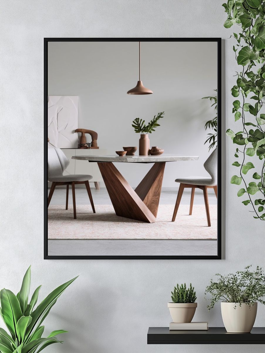 Japandi Dining Room Photography Poster. — room view 4