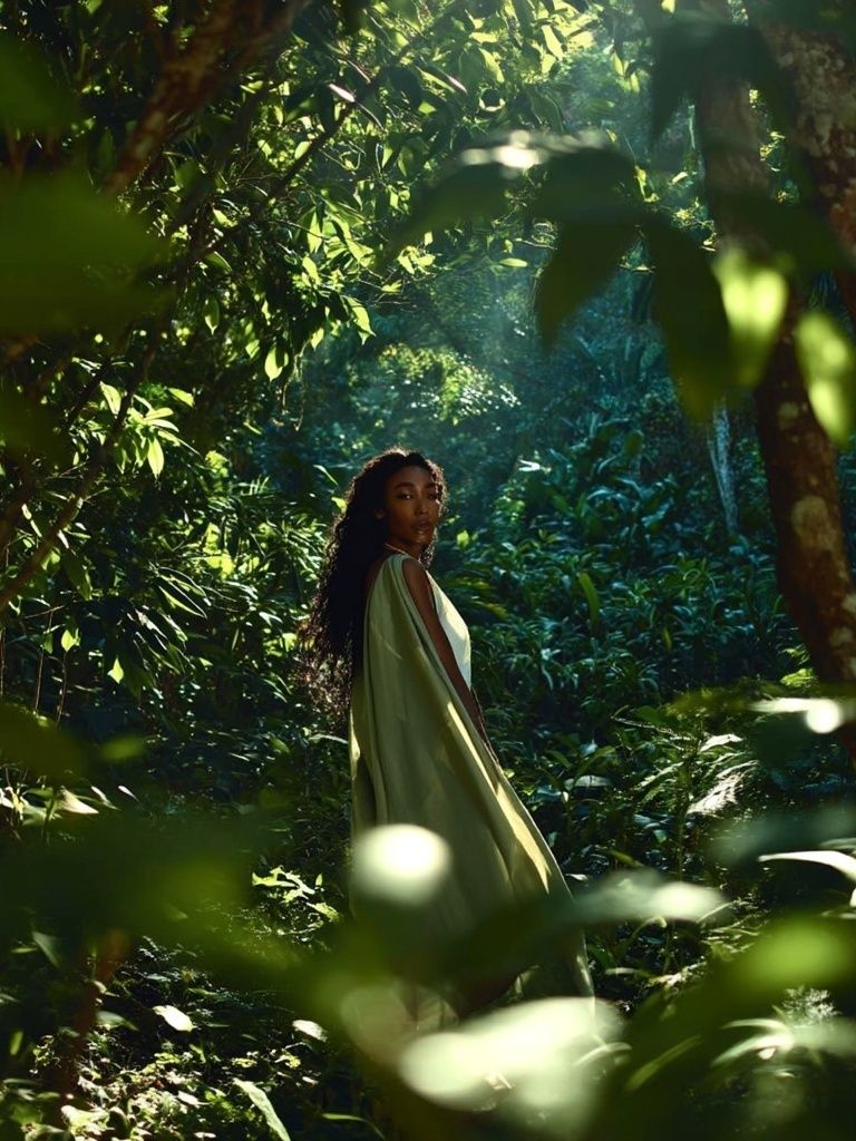 Woman in Lush Jungle — Photography Print. poster — photography art