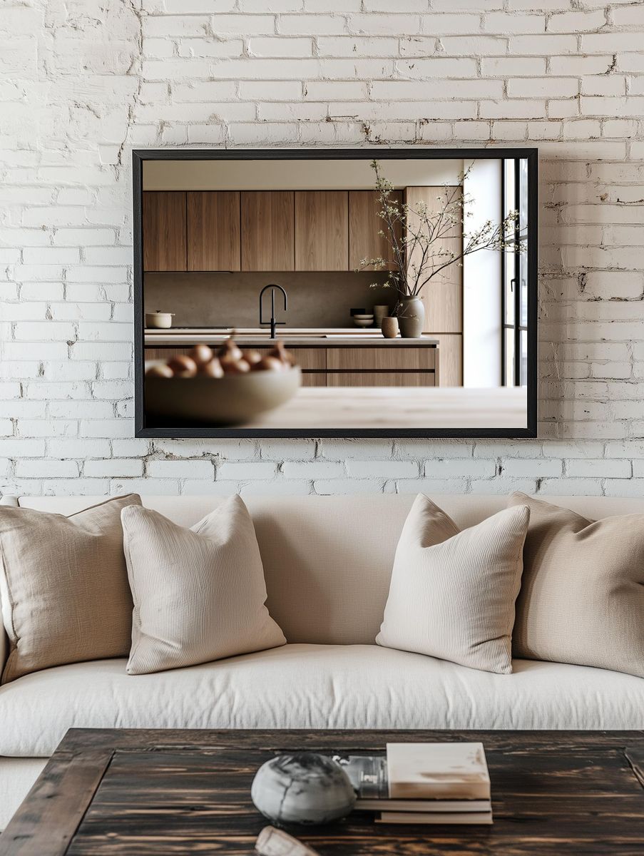 Minimalist Japandi Kitchen Poster. — room view 1