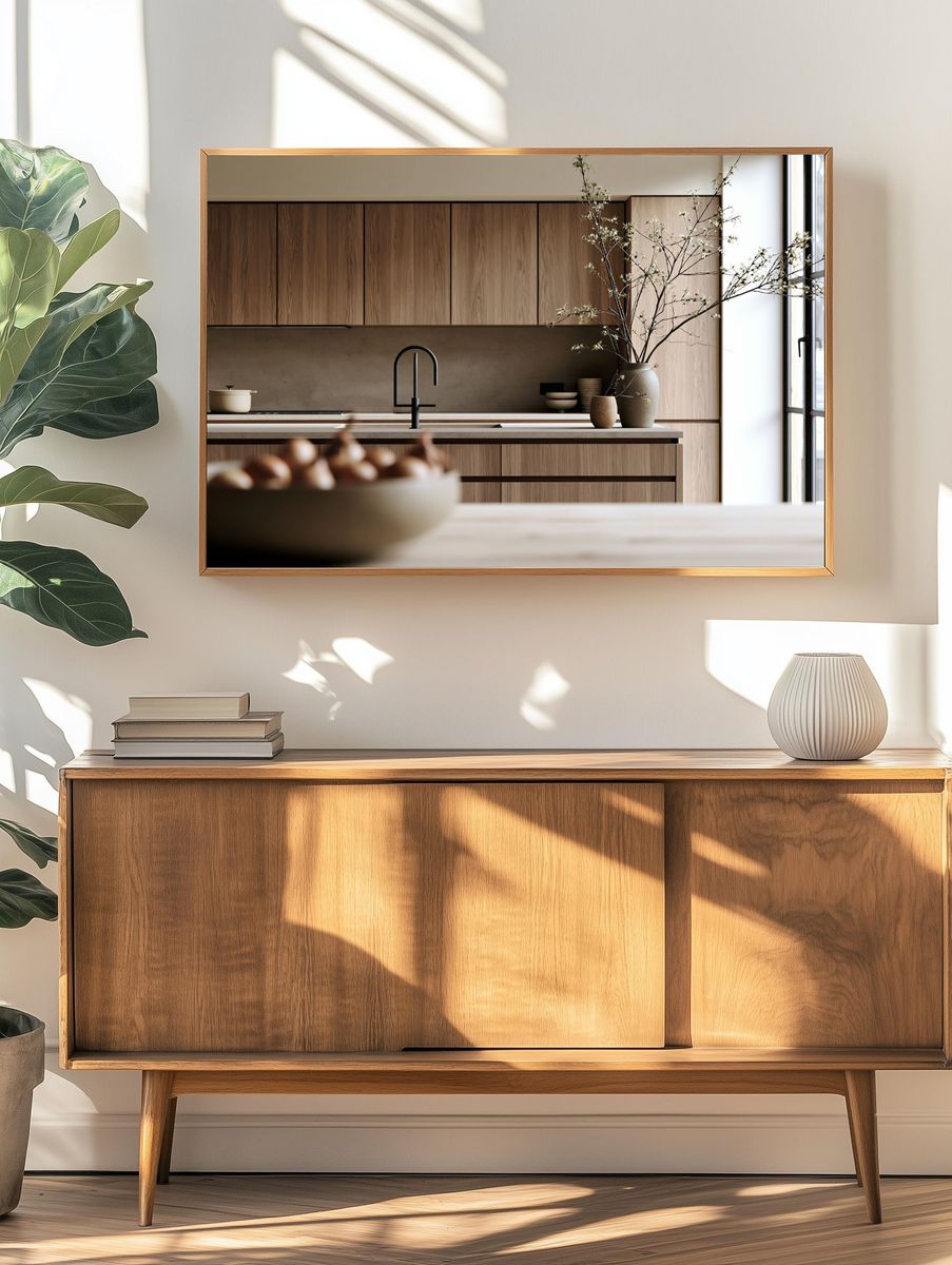 Minimalist Japandi Kitchen Poster. — room view 3
