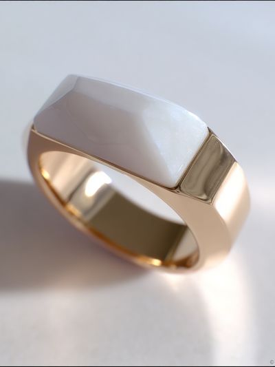 Minimalist Gold Signet Ring Poster. poster print