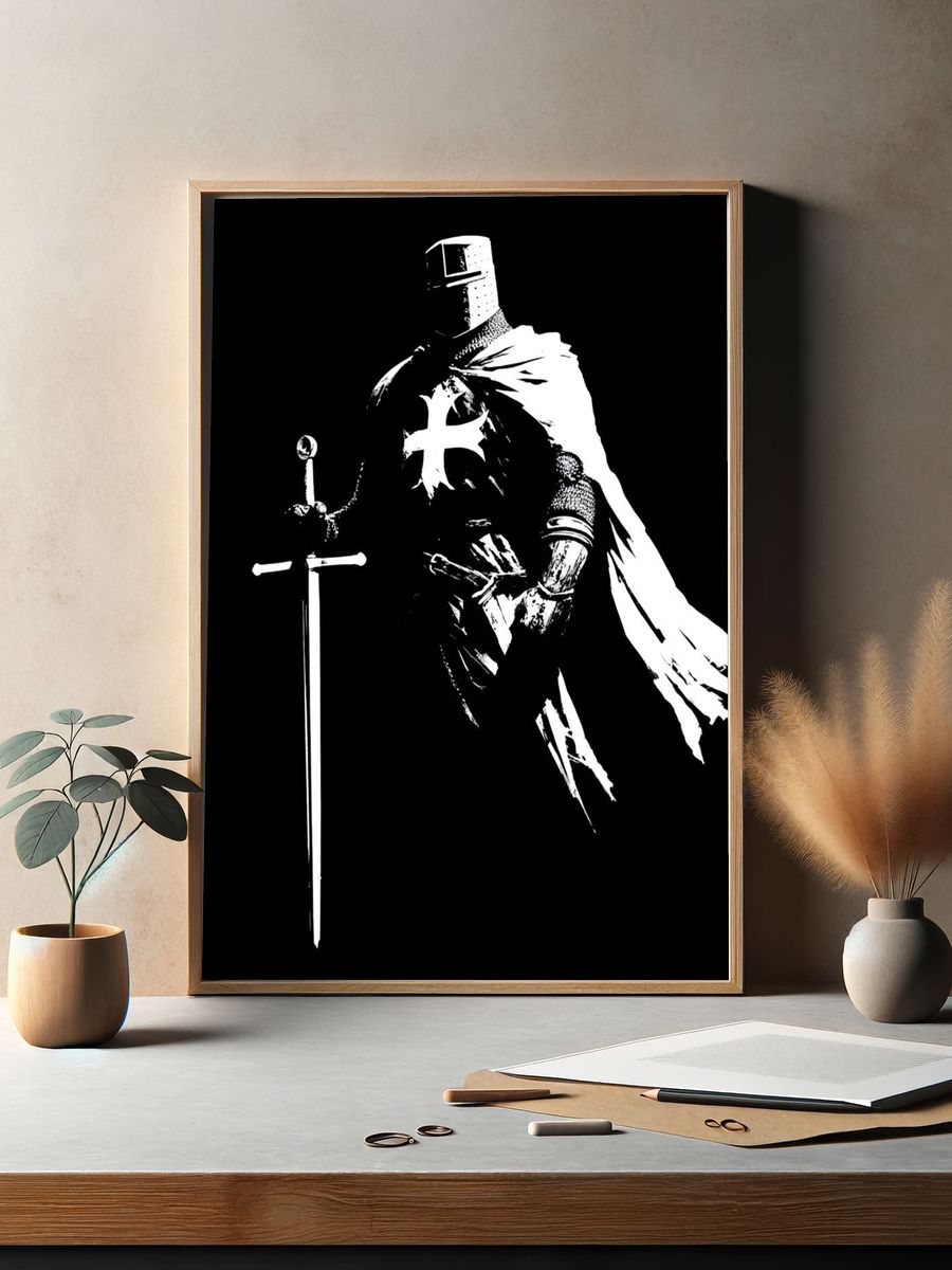 Knight in Armor — Black-White Print. — room view 2