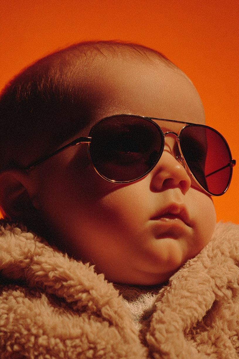 Cool Baby in Sunglasses — Photography Print. poster — kids art