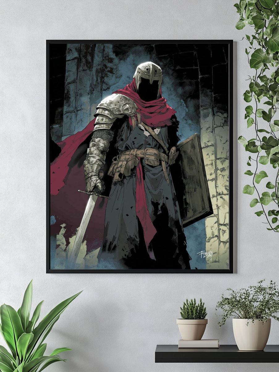 Knight in Armor — Fantasy Print. — room view 4