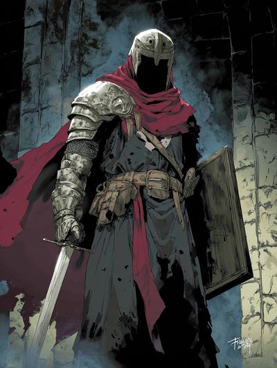 Knight in Armor — Fantasy Print. poster