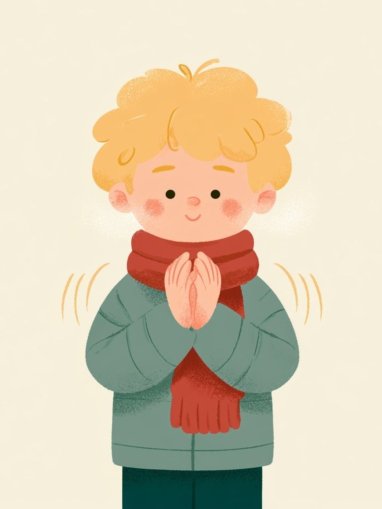 Winter Child Illustration Poster. poster detail