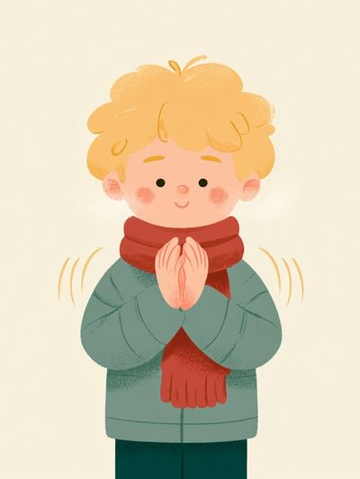 Winter Child Illustration Poster.