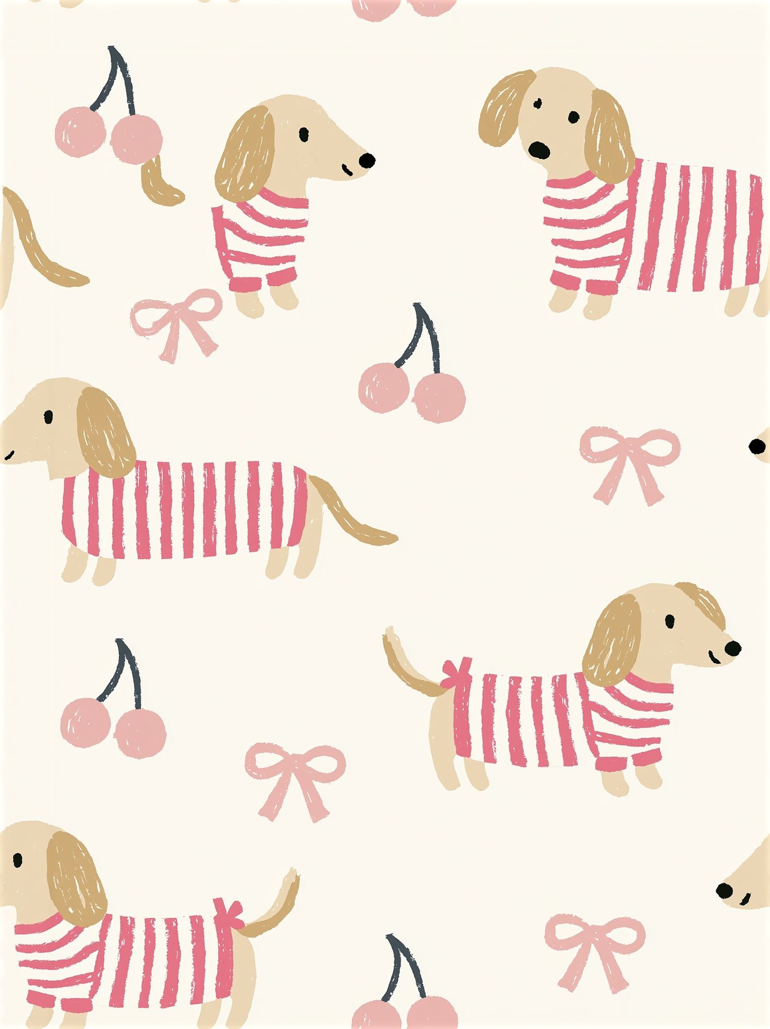 Playful Dachshund Pattern Poster. poster detail