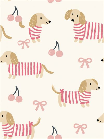 Playful Dachshund Pattern Poster. poster print