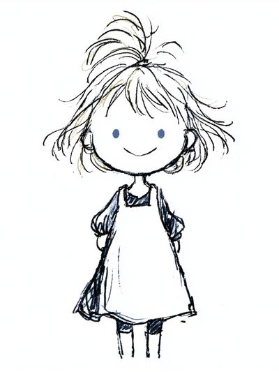 Smiling Girl Sketch Poster. poster