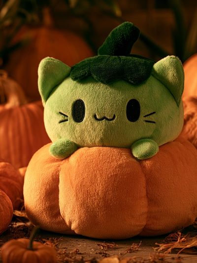 Pumpkin Cat Plush Poster. poster
