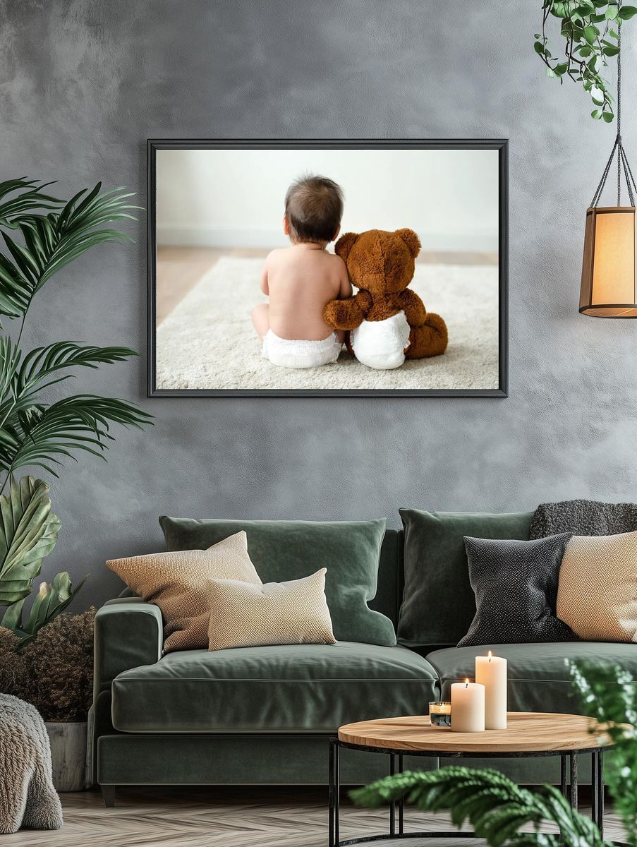 Back baby teddy bear. — room view 4