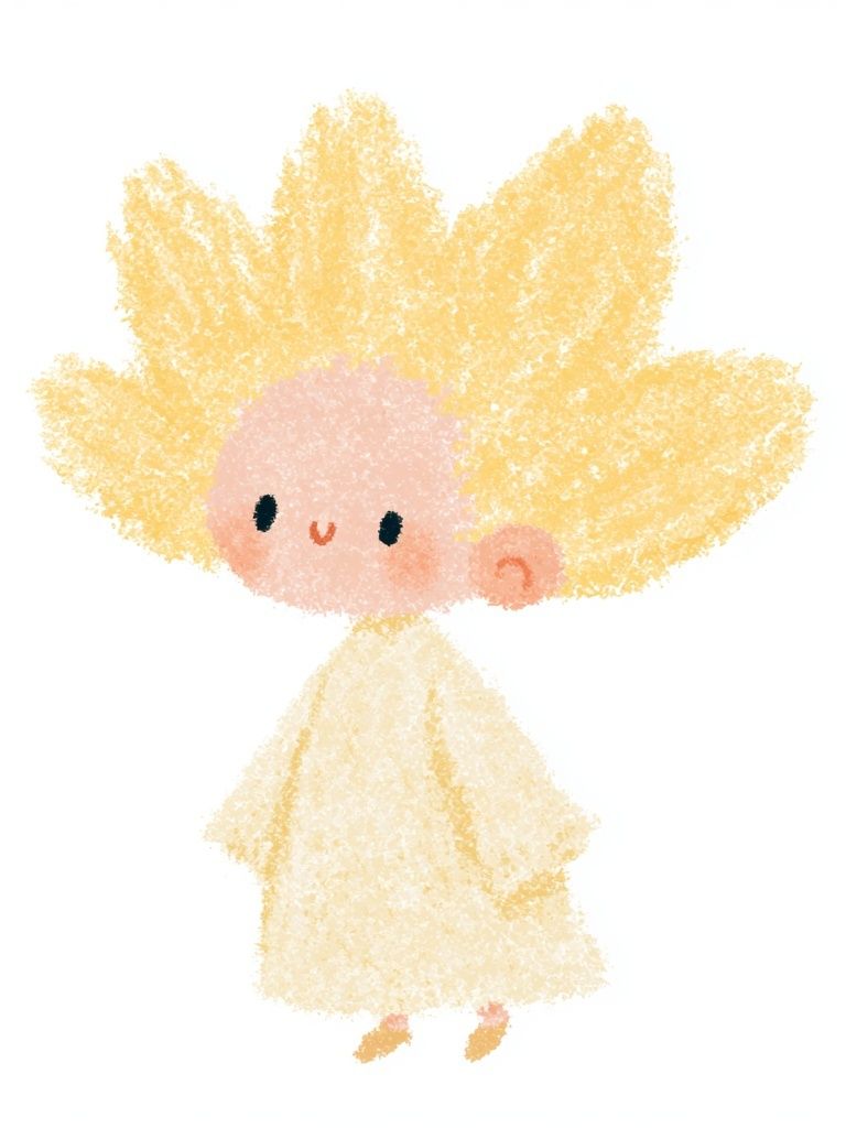 Cute Angel Illustration Poster. poster — kids art