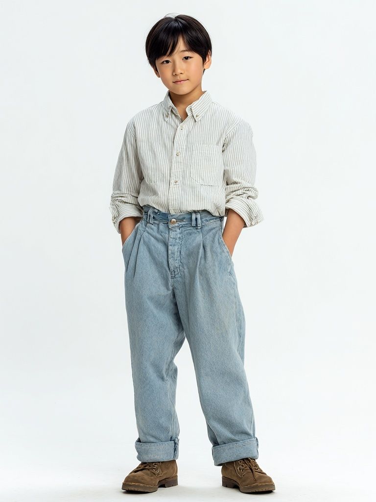 Stylish Young Boy Portrait Poster. poster detail