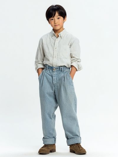 Stylish Young Boy Portrait Poster