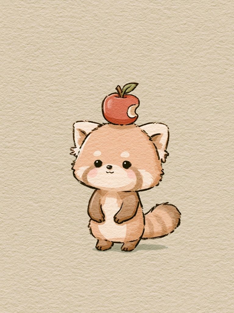 Cute Fox Watercolor Poster. poster — kids art