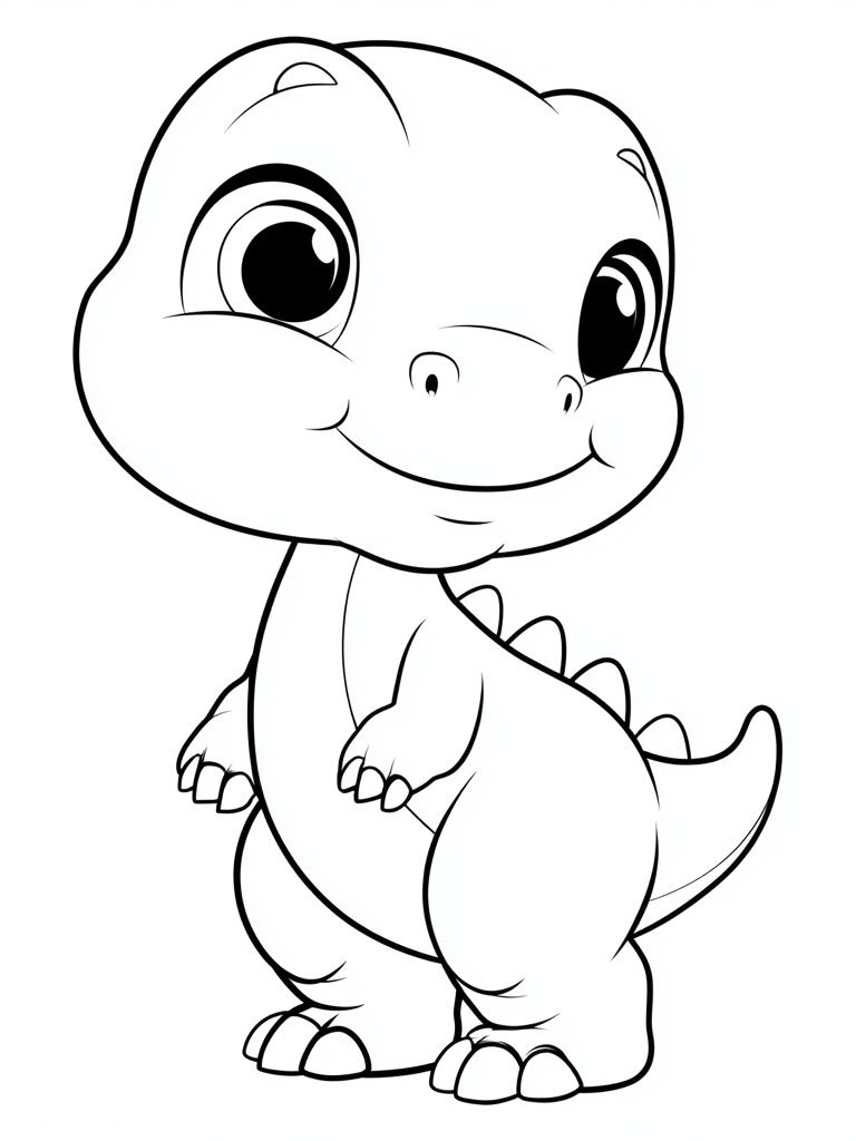 Cute Baby Dinosaur Cartoon Poster. poster detail