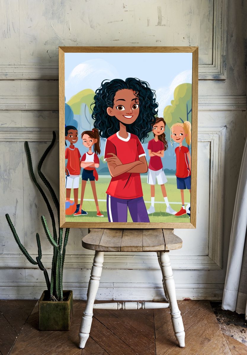 Youth Soccer Team Illustration Poster. room preview