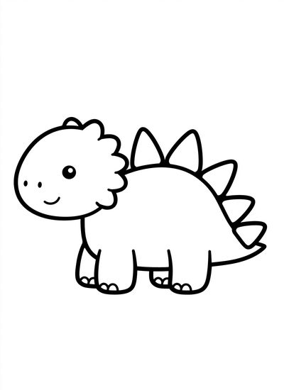 Cute Dinosaur Line Art Poster.