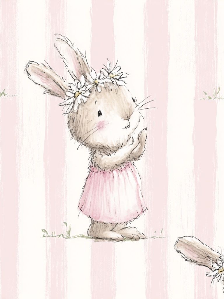 Bunny Ballet Nursery Print. poster — kids art