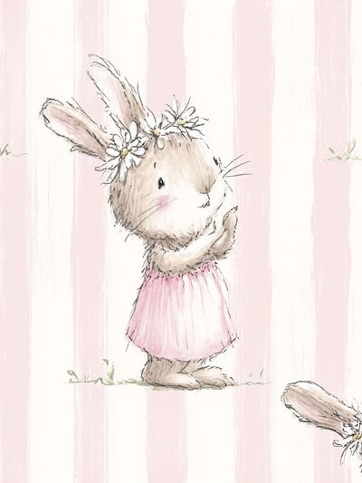 Bunny Ballet Nursery Print. poster