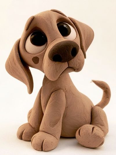 Clay Puppy Portrait Poster.