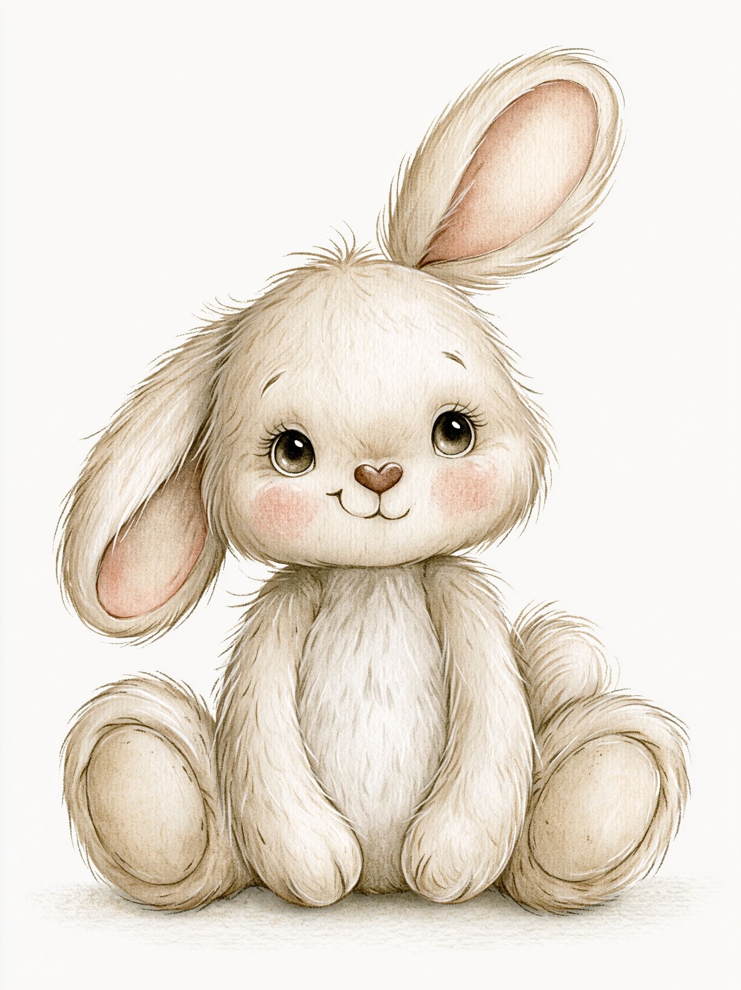 Cute Bunny Watercolor Poster. poster — kids art