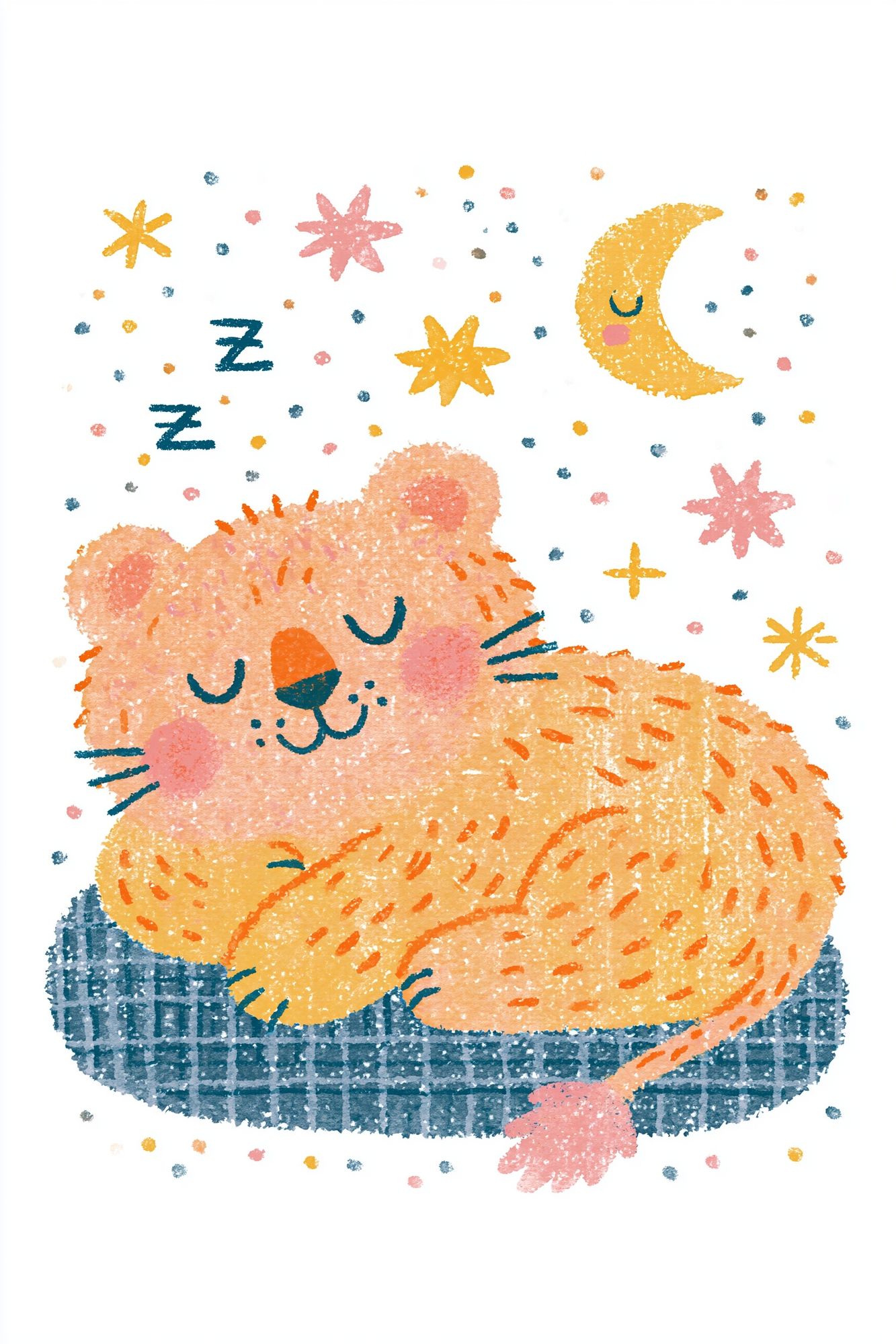 Sleeping Bear Nursery Print. poster — kids art