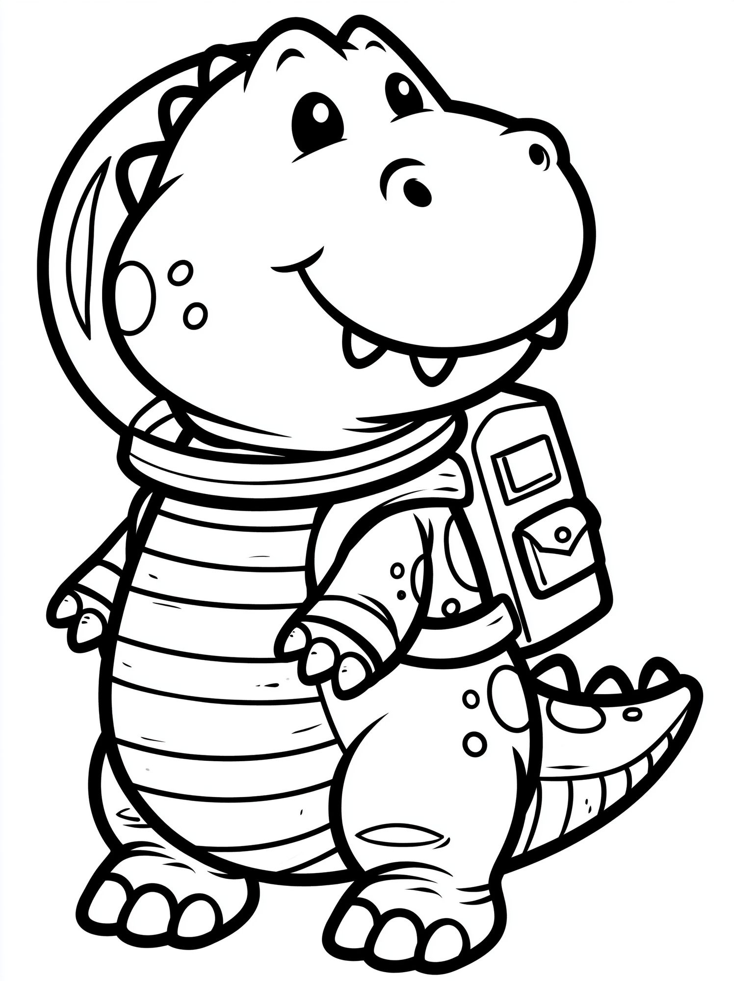 Cute Dinosaur Cartoon Print. poster detail