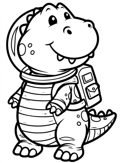 Cute Dinosaur Cartoon Print. poster