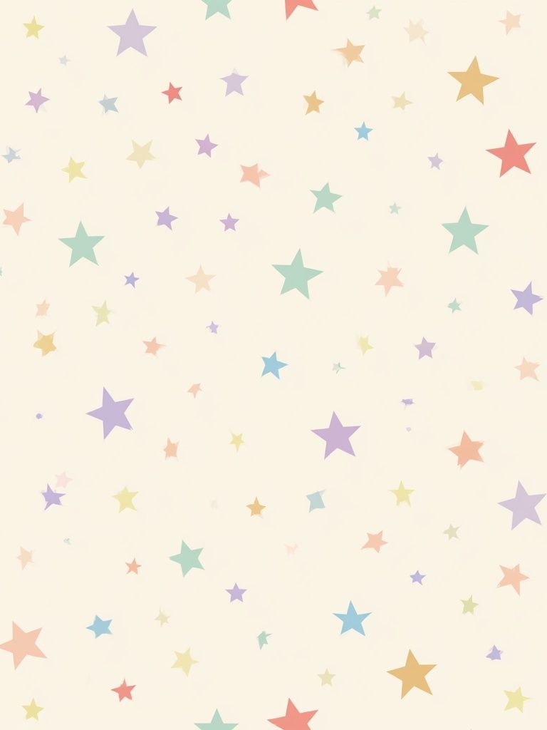 Pastel Star Pattern Print. poster — kids art