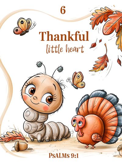 Thankful Little Heart Nursery Print.
