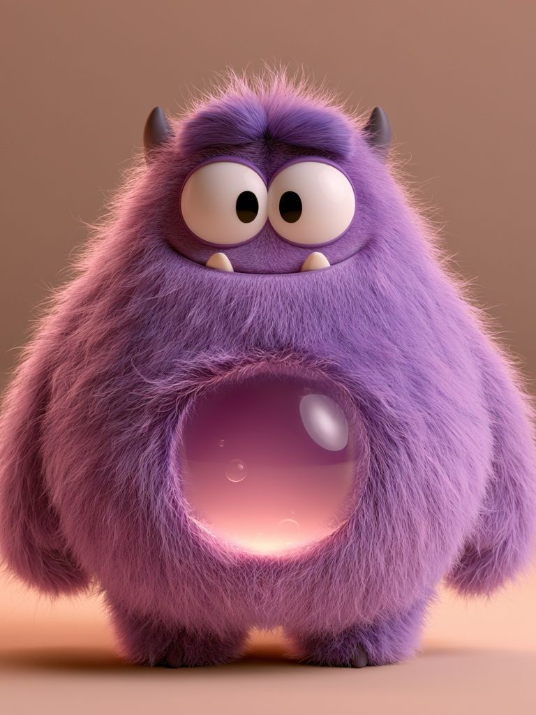 Purple Monster Character Poster. poster detail