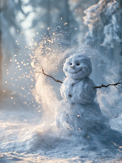 Snowman Winter Wonderland Print. poster